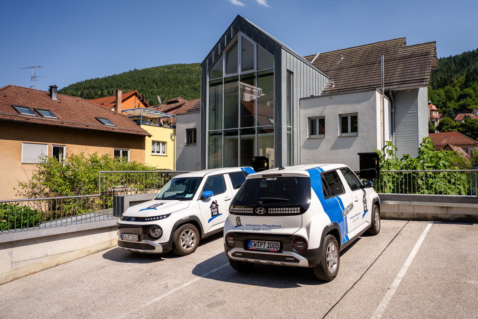 Standort des Pflegeteams in Bad Wildbad mit Dienstfahrzeugen
